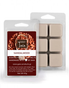 Wax melts Sandalwood. Αρωματικοί κύβοι κεριού με άρωμα σανδαλόξυλου